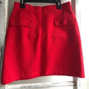 Bright red loft skirt